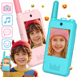 Krótkofalówka wideo Redleaf walkie-talkie XJ18 - niebieska, różowa